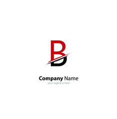 The simple modern logo of letter b with white background