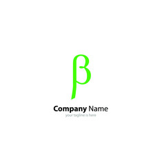 The simple modern logo of letter b with white background