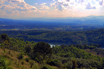 Fototapeta premium Chiang Rai, Thailand - Countryside near Doi Chaang Coffee Plantation