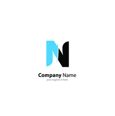 The simple modern logo of letter N with white background