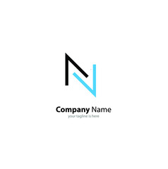 The simple modern logo of letter N with white background