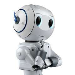 cute artificial intelligence robot think