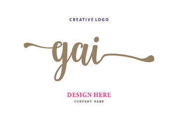 GAI lettering logo is simple, easy to understand and authoritative
