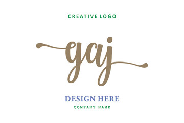GAJ lettering logo is simple, easy to understand and authoritative - obrazy, fototapety, plakaty