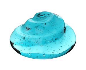 blue cosmetic gel isolated