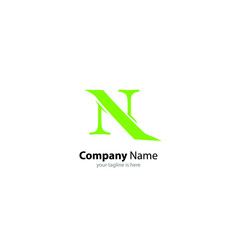 The simple modern logo of letter N with white background