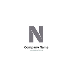 The simple modern logo of letter N with white background
