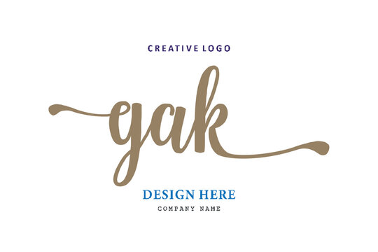GAK lettering logo is simple, easy to understand and authoritative
