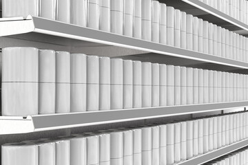 Obraz premium toilet paper packages on shelf