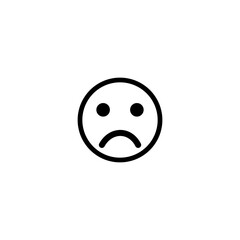 sad emoji faces icon vector