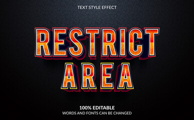 Editable Text Effect, Modern Bold Restrict Area Text Style