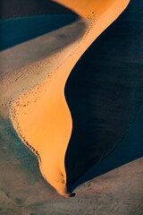 An Abstract of sand dunes taken from a helicopter
