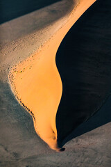 An Abstract of sand dunes taken from a helicopter