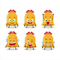 Cartoon character of christmas bell with smile expression