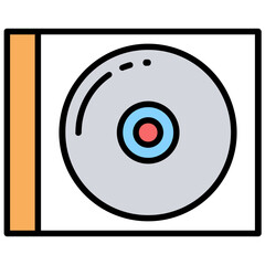 
A simple flat icon design of a compact disk
