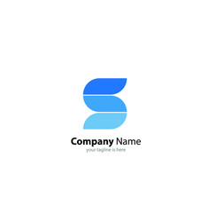 the simple elegant logo of letter s with white background