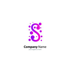 the simple elegant logo of letter s with white background