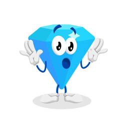 mascot diamond cute pose
