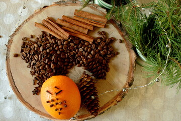 christmas cake with orange