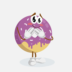 
mascot donut posing cute