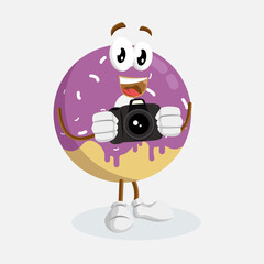 
mascot donut posing cute