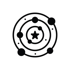 Black solid icon for universe