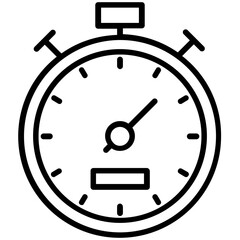 
Flat icon design of speedometer indicating efficiency measure 