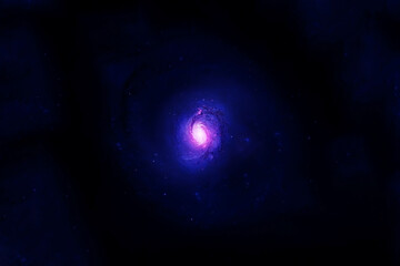 Naklejka na ściany i meble Beautiful blue galaxy in deep space. Elements of this image furnished by NASA