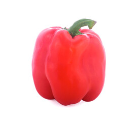 Red Bell pepper isolated on white background