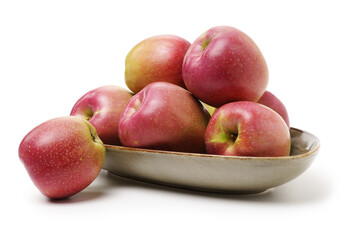 Red apples isolated on white background