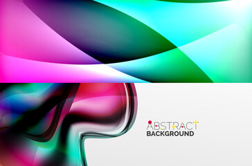 Set of modern minimal geometric abstract backgrounds. Vector illustrations for covers, banners, flyers and posters and other