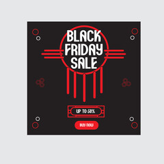 New Creative Concept Black Friday Sale Social Media Banner