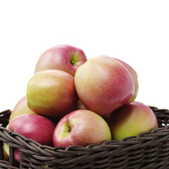 Red apples isolated on white background