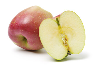 Red apples isolated on white background