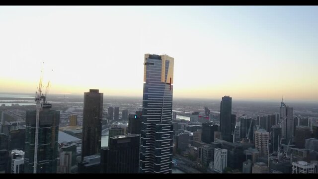 Eureka Skydeck Building Melbourne Aerial view