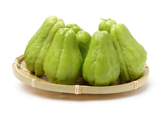 Chayote on a white background