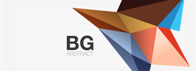 3d mosaic abstract backgrounds, low poly shape geometric design