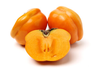 persimmon on a white background