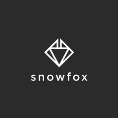 Naklejka premium abstract fox logo. crystal icon
