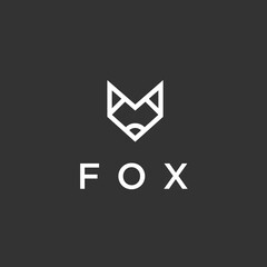 abstract fox logo. crystal icon