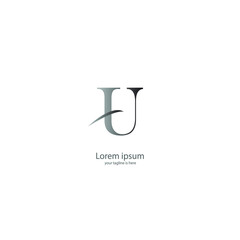letter u modern logo concept with white background