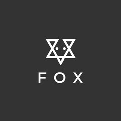 abstract fox logo. crystal icon