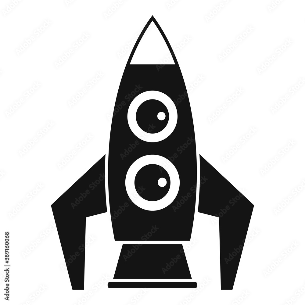 Poster space rocket gravity icon. simple illustration of space rocket gravity vector icon for web design is
