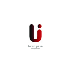 letter u modern logo concept with white background