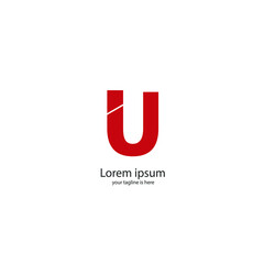 letter u modern logo concept with white background