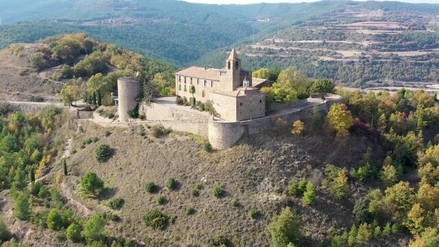 Castellvell medieval castle in Solsona. Lleida Catalonia Spain.