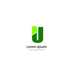 letter u modern logo concept with white background