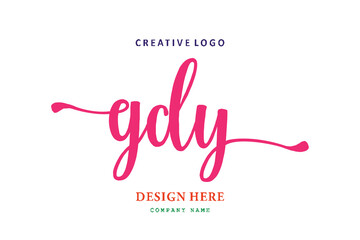 GDY lettering logo is simple, easy to understand and authoritative - obrazy, fototapety, plakaty
