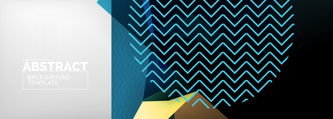 Low poly 3d geometric shapes, minimal abstract background. Vector illustrations for covers, banners, flyers and posters and other