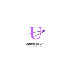 letter u modern logo concept with white background